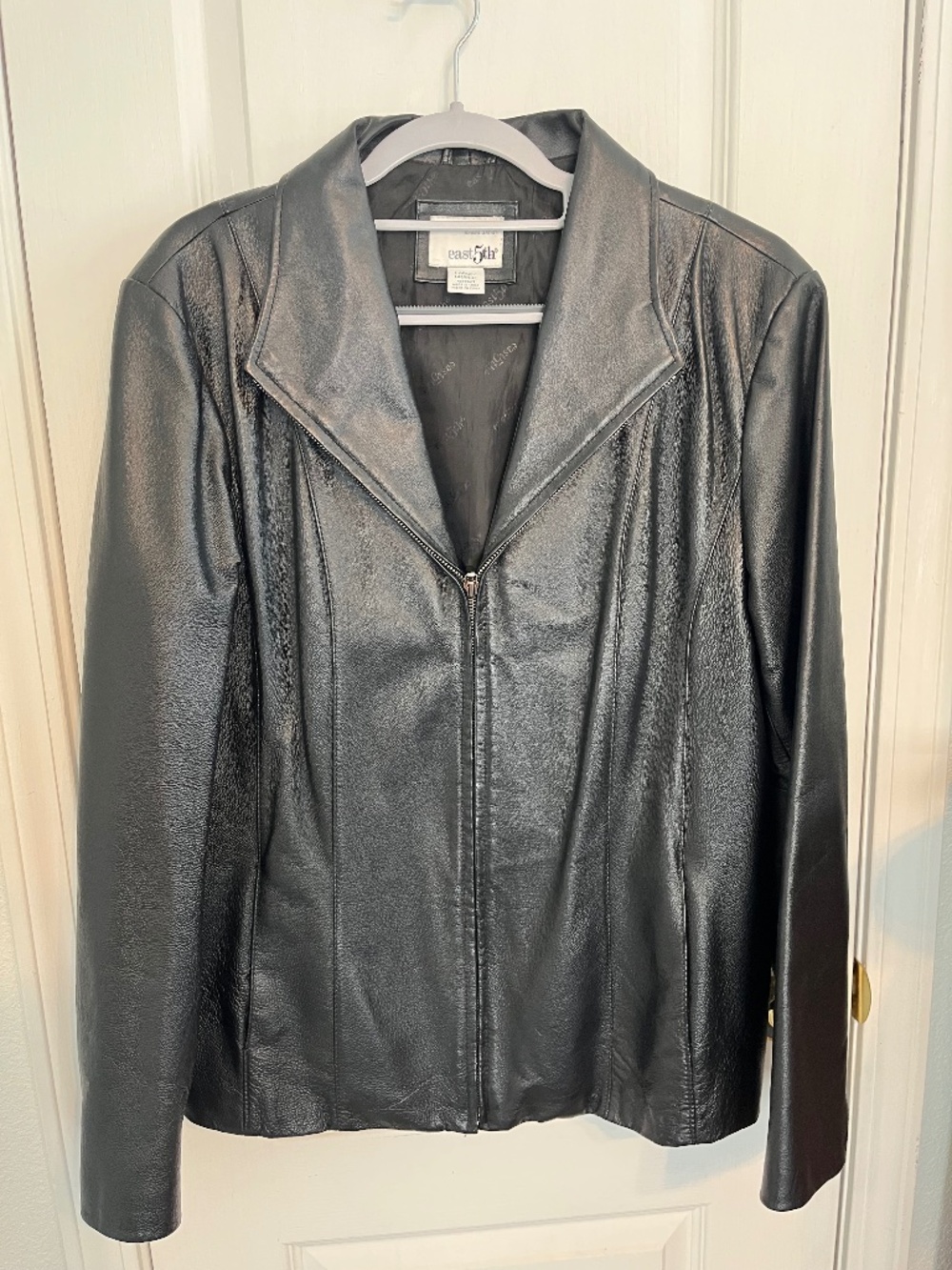 Black leather jacket